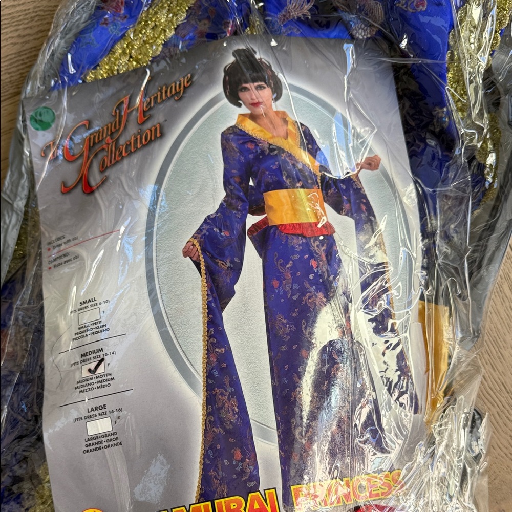 Samurai Princess Costume - Blue and Gold